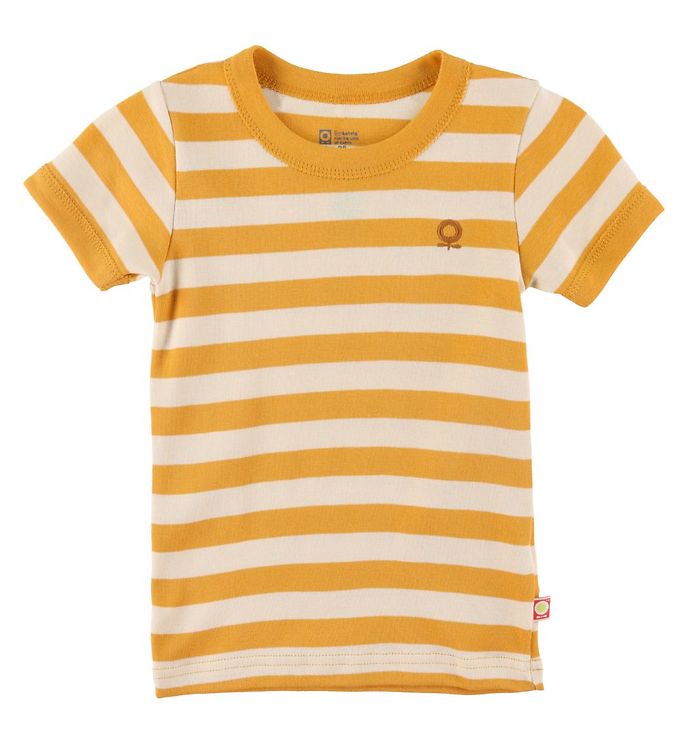 Shetland zelfstandig naamwoord Vooruitzien Katvig T-Shirt - Geel/Wit Gestreept » Altijd Goedkope Verzending