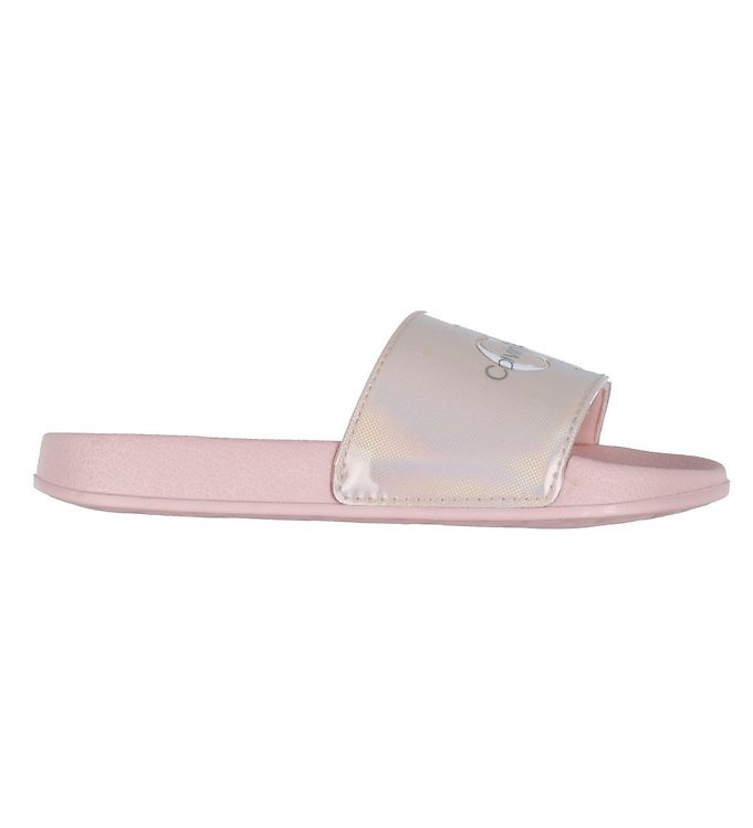 Calvin Klein Beach Sandals - Logo Print Pool - Pink