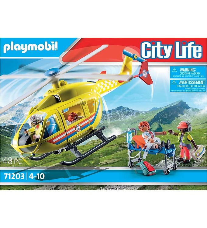 Playmobil City Life - Hélicoptère de sauvetage - 71203 - 48 Parties