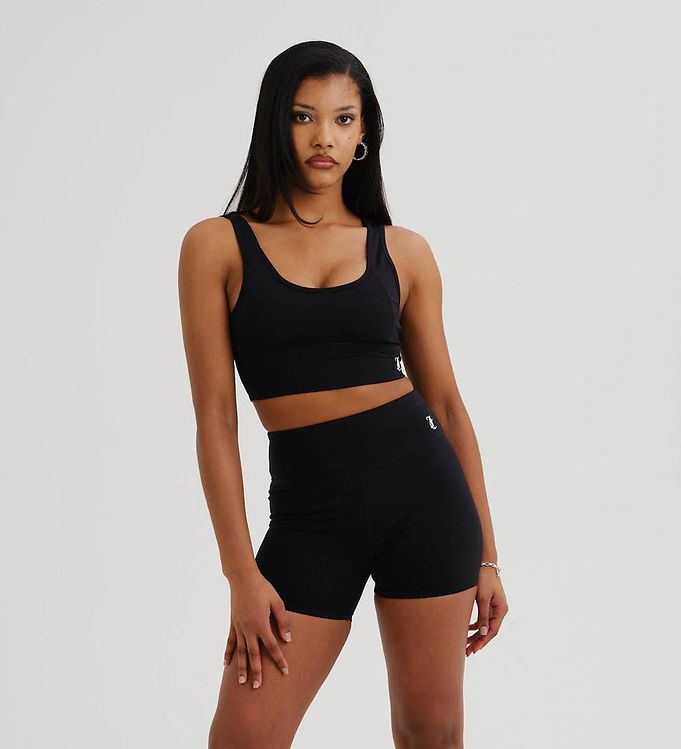 Juicy Couture Sports Bra - Peached Interlock - Black