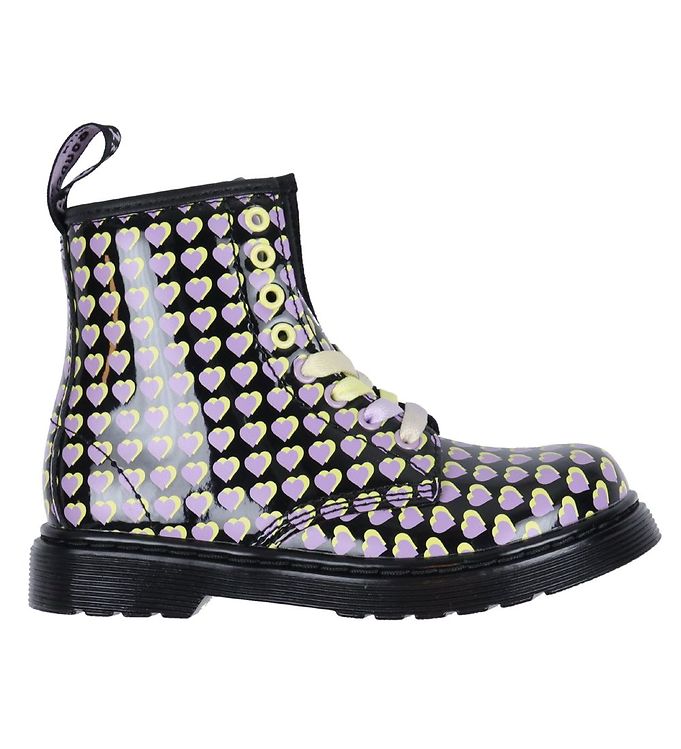 Dr. Martens Boots - 1460 J Heart Overlay - Black » ASAP Shipping