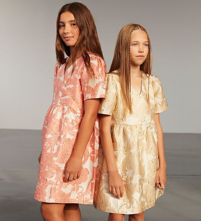 Sofie Schnoor Meisjes Jurk Cr me m. Goud Goedkope Levering