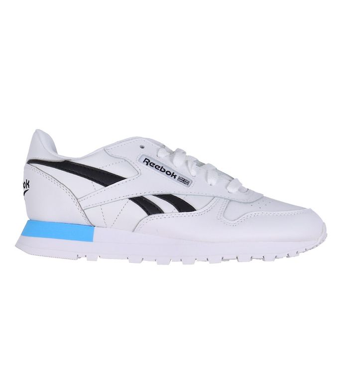 het dossier rijst Mijnenveld Reebok Shoe - Classic Leather Junior - White w. Black/Blue