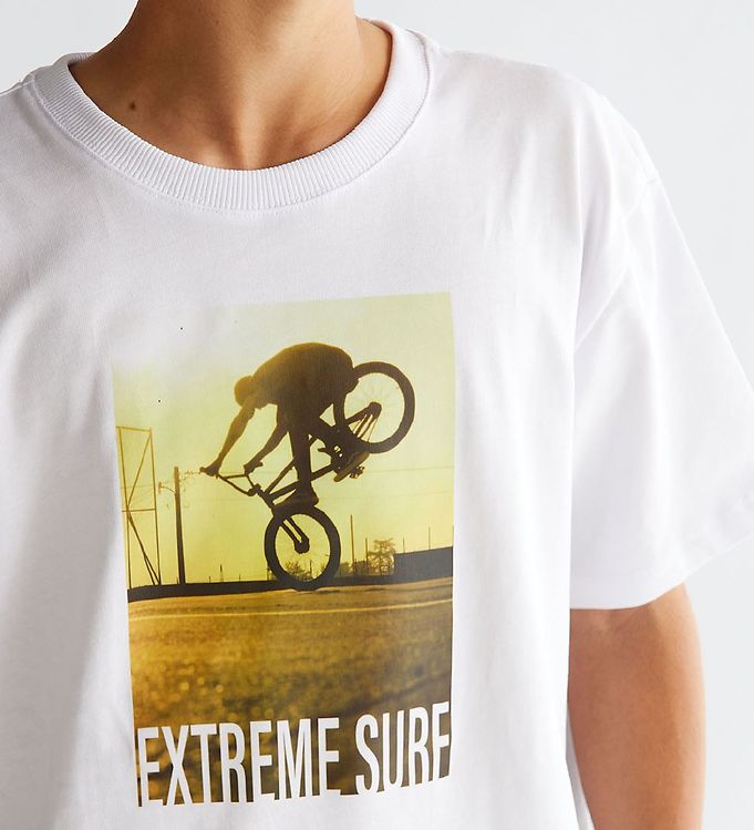 Grunt T-shirt Quick Shipping » Bike Print - White - w