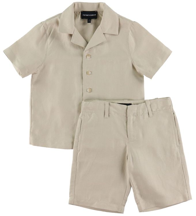 Emporio Armani Set Skjorta/shorts Beige