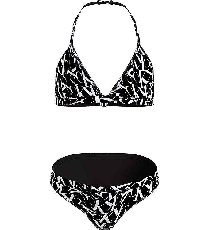 Calvin Bikini - Triangle Set - Black/White