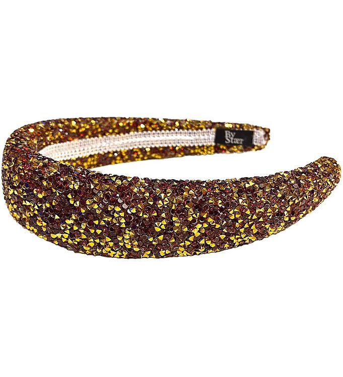 Bows By Stær Hairband - Linen - Glitter - Red/Gold » Order Today