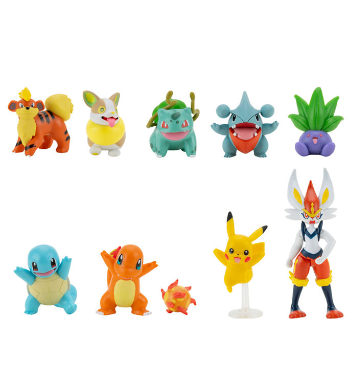 Pokémon Figurine - 10 Pack - Figurine de combat - Pikachu/Bulba