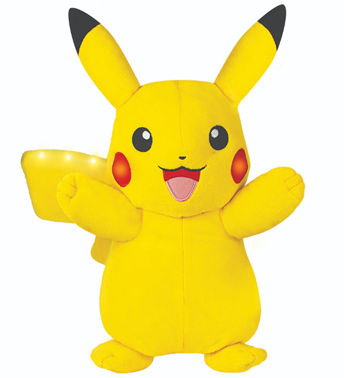 Pokémon Peluche av. Son et Lumière - 30 cm - Power Action - Pikachu
