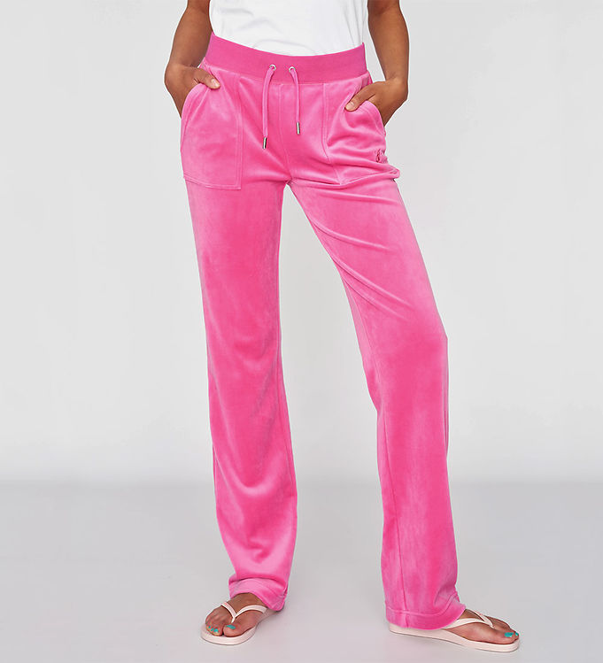 Juicy Couture - Teen Girls Pink Velour Flared Joggers