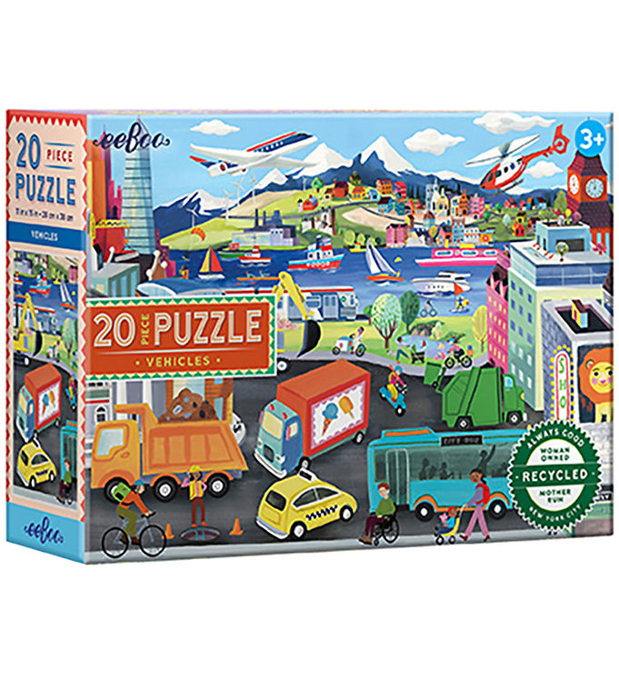Eeboo Puzzle - 20 Briques - 28x38 cm - Transport