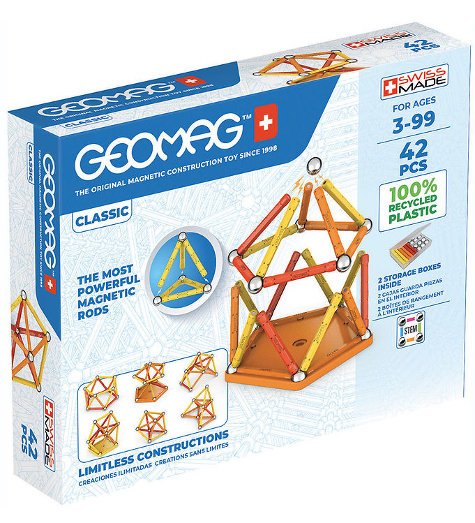 Geomag Magnet set - Classic+ Recycled - 42 Parts » ASAP Shipping