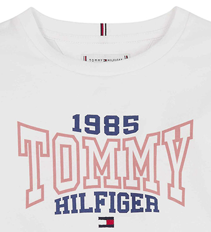 Tommy Hilfiger T-shirt - 1985 Varsity Tee - White » Kids Fashion