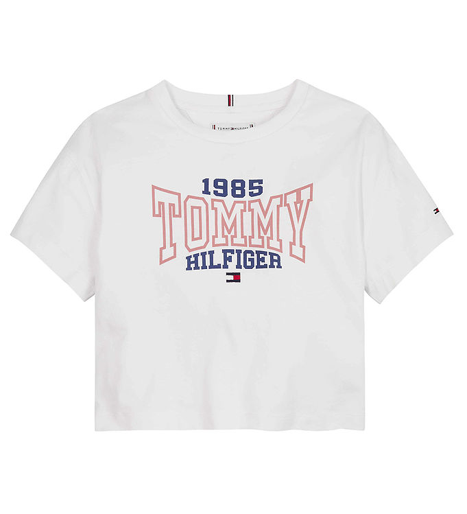 Tommy Hilfiger T-shirt - 1985 Varsity Tee - White » Kids Fashion
