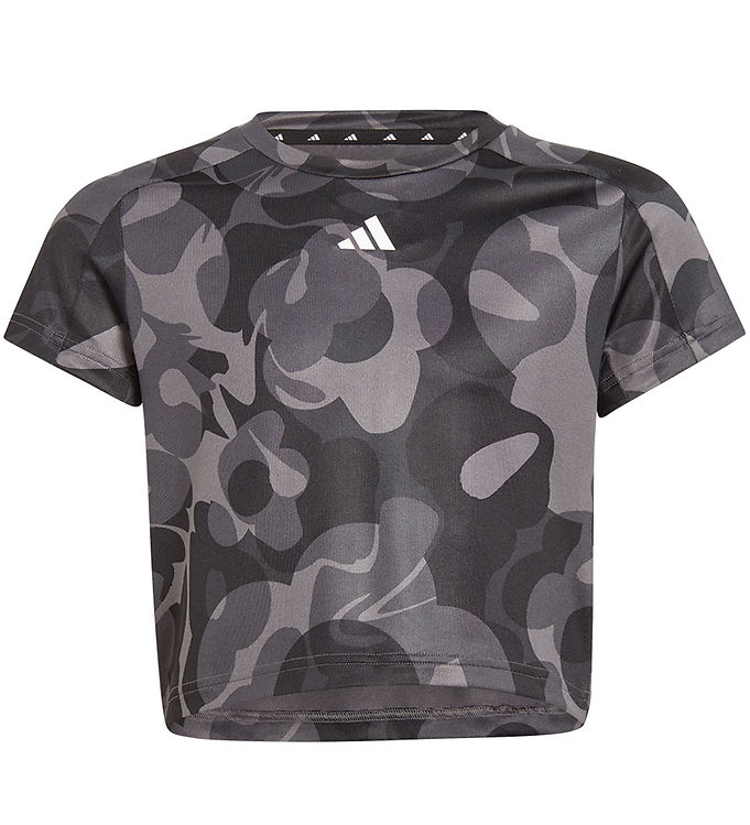 T-shirt AOP - Black/Gr TR-ES T - - adidas Performance JG Cropped