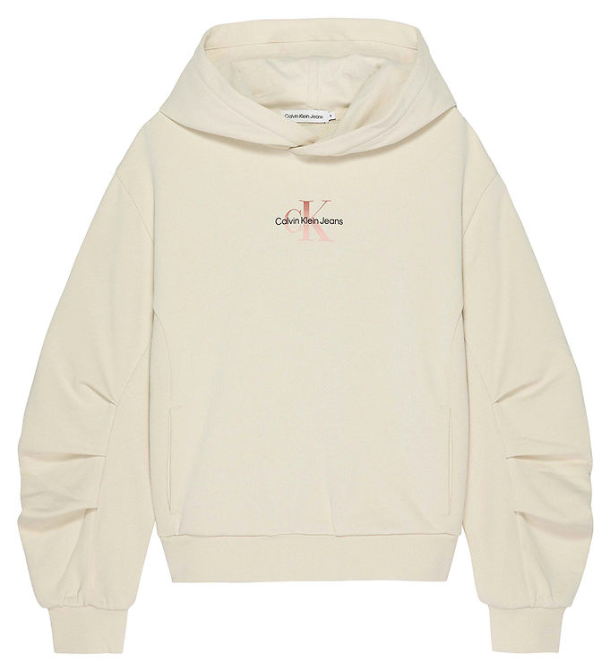 Calvin Klein Hoodie - Gradient Monogram - Whitecap Grey