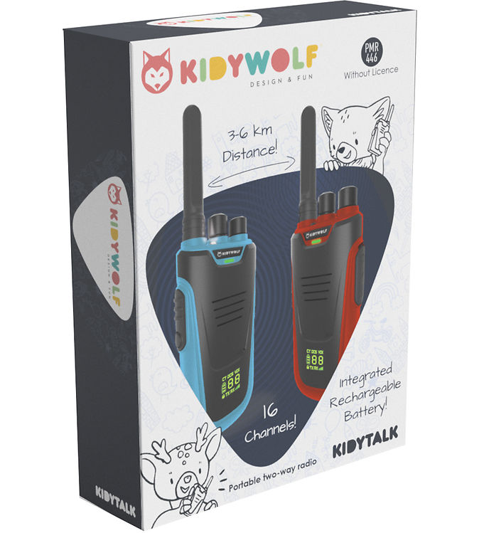 Kidywolf Lot de 2 Talkie-walkie KIDYTALK - Vert et Jaune - Mes premiers  jouets Kidywolf sur L'Armoire de Bébé