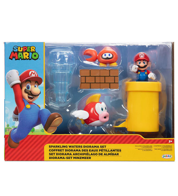 Super Mario Play Set - Diorama Set - Sparkling Water - 5 Parts