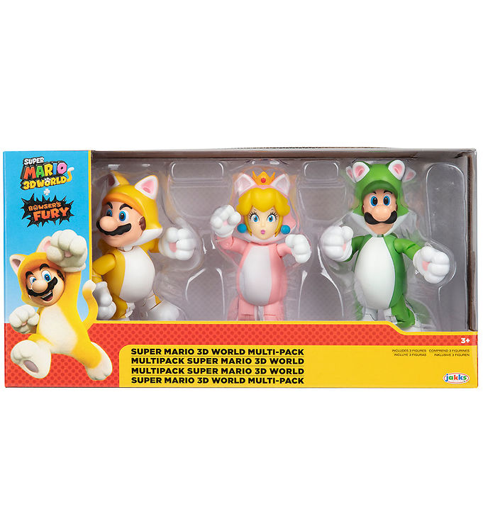 Super Mario Play Set - 3-Pack - CAT Mario/Luigi/Peach