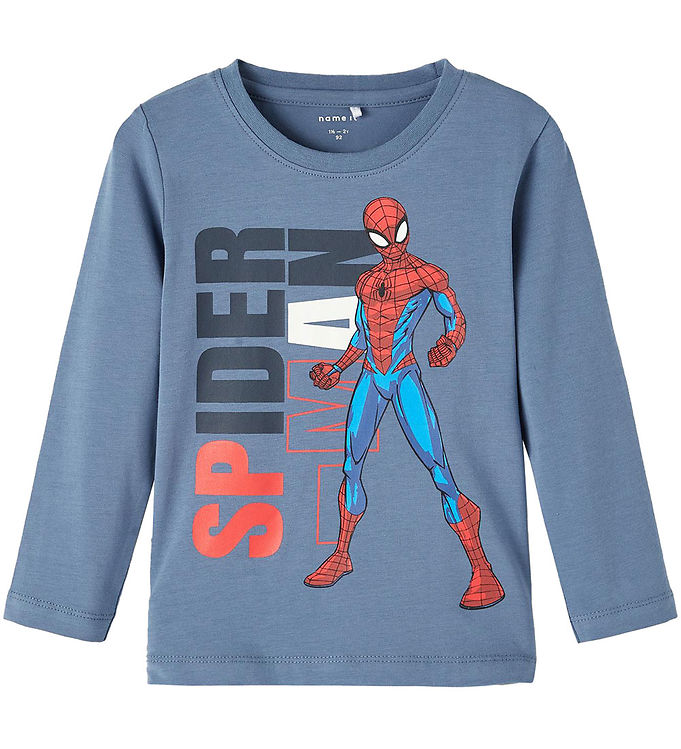 Name It Blouse - Noos - NmmJany Spider-Man - Bluefin w. Print | Spiderman