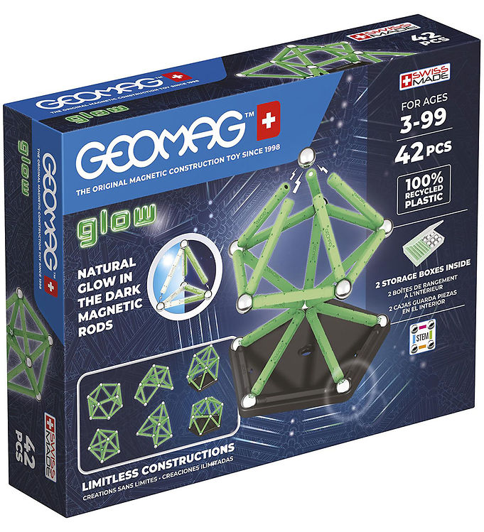 solid tilskadekomne videnskabsmand Geomag Magnet set - Glow Recycled - 42 Parts » Cheap Delivery