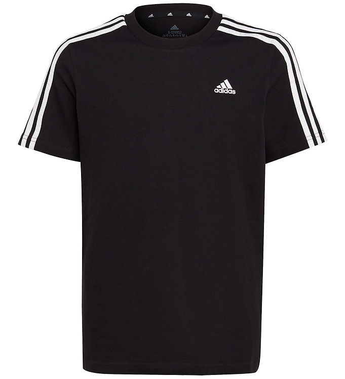 - U - adidas Tee Black/White T-shirt 3S Performance