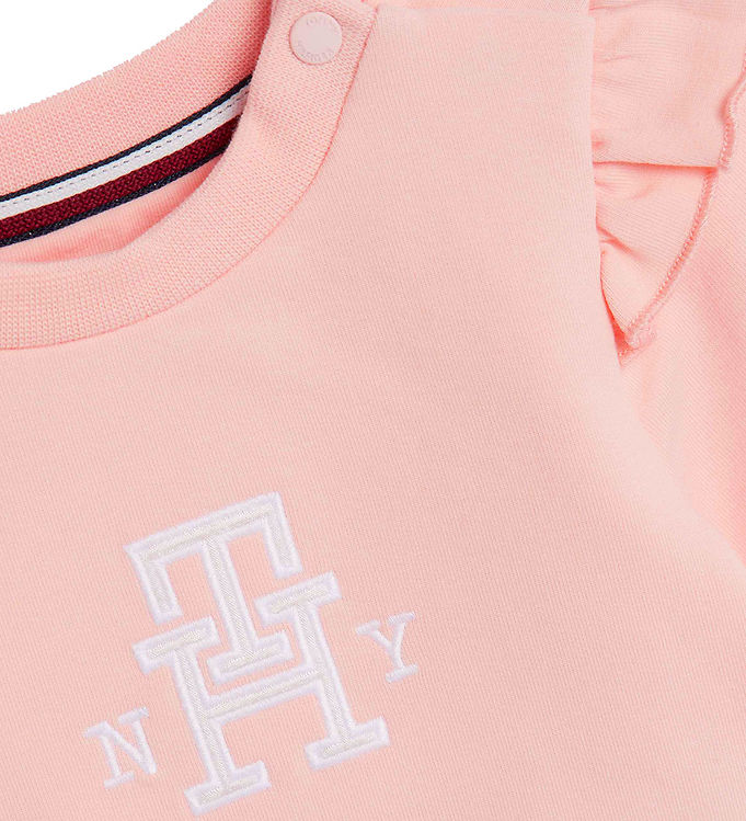 Tommy Hilfiger Sweatshirt - Baby Girl Monogram - Pink Crystal