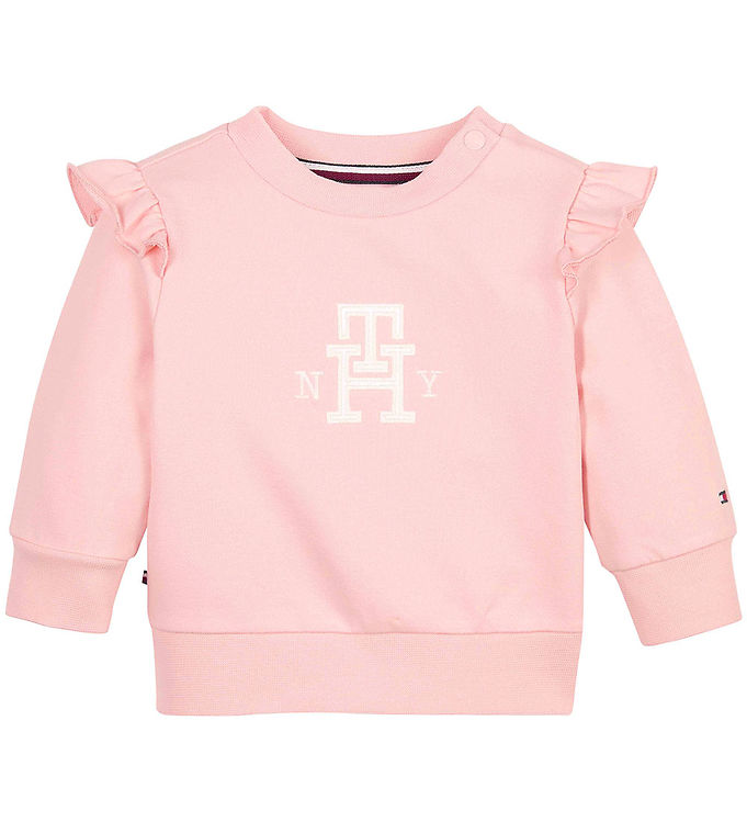 fantasma mayoria limpiar Tommy Hilfiger Sweatshirt - Baby Girl Monogram - Pink Crystal