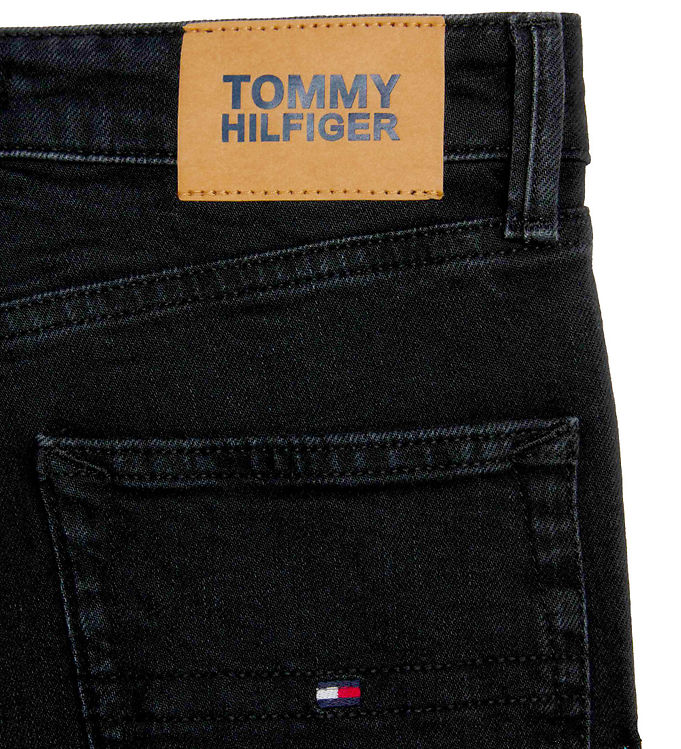 Tommy Hilfiger Monotype Straight Black - - Jeans Mature