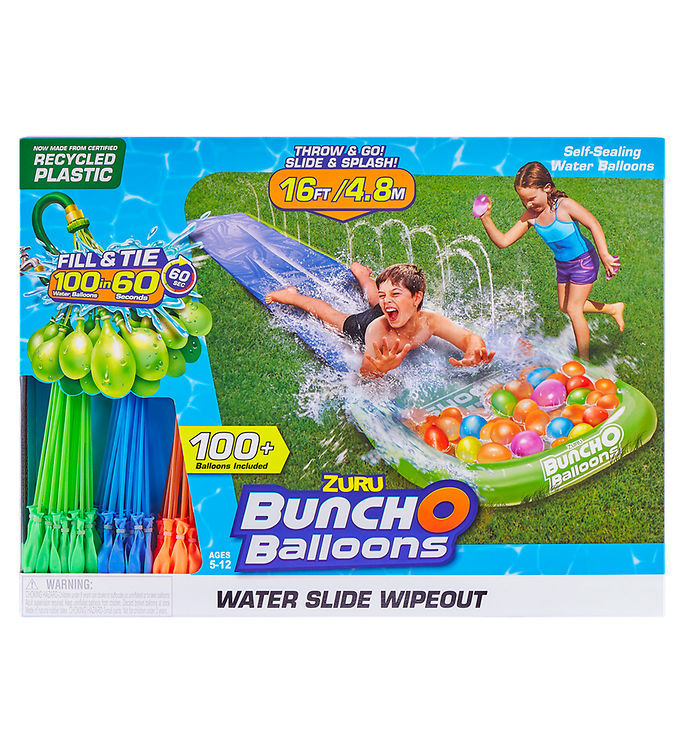 Bunch O Balloons Jouets aquatiques - Water Slide Wipeout av. 100+