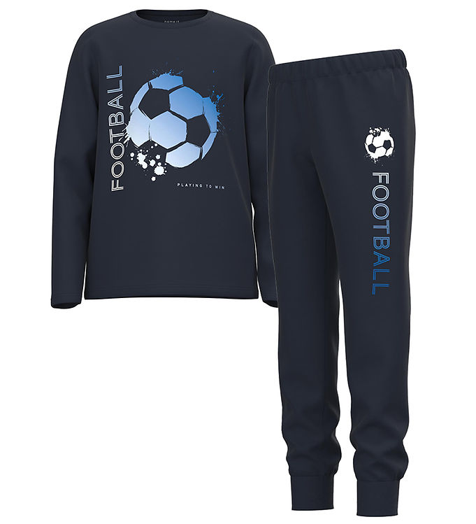 Name It Pyjama Set - Noos - NkmNightset Football - Dark Sapphire
