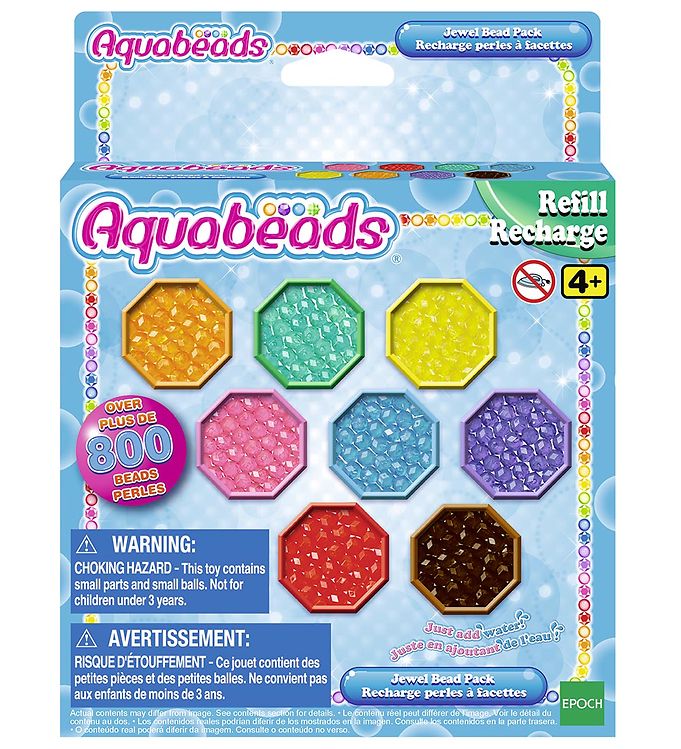 Aquabeads Beads - 800+ pcs - Jewel Bead Pack - Multicolour