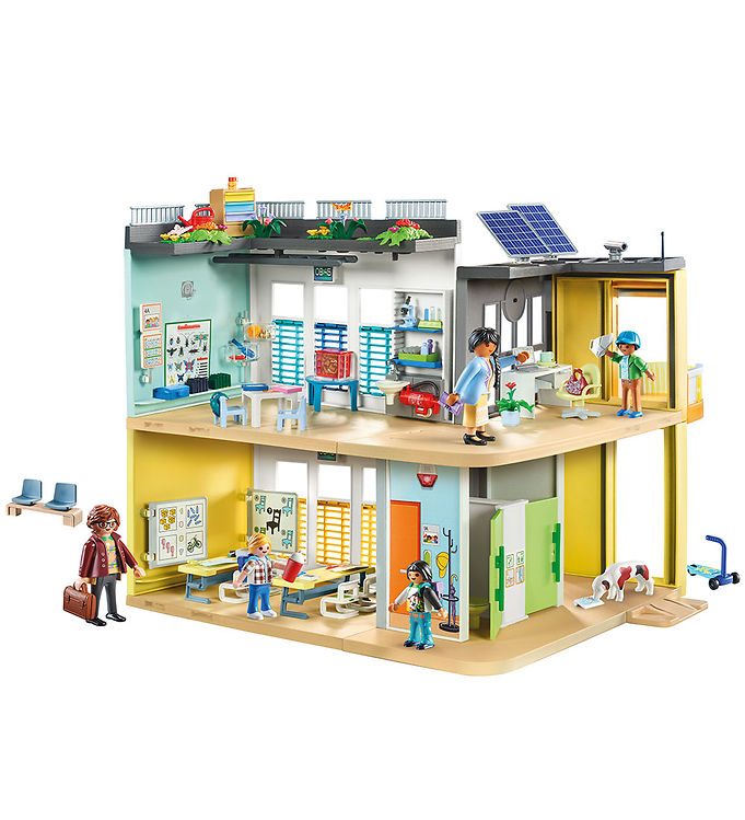Playmobil structure école avec extensions