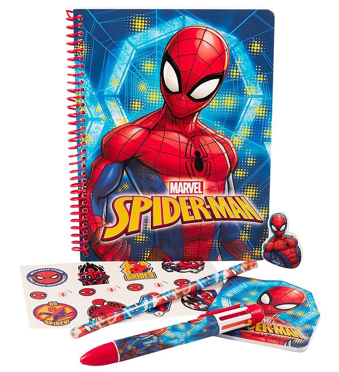 Spider-Man Ensemble de Crayons av. Multicolore Stylo à bille