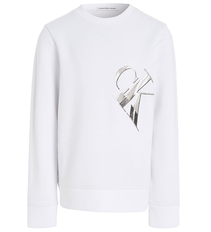 Calvin Klein Sweatshirt Hyper Real Monogram Bright White