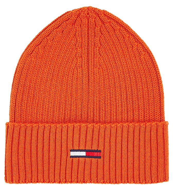 Tommy Hilfiger Beanie - Knitted - Orange » New Styles Every Day