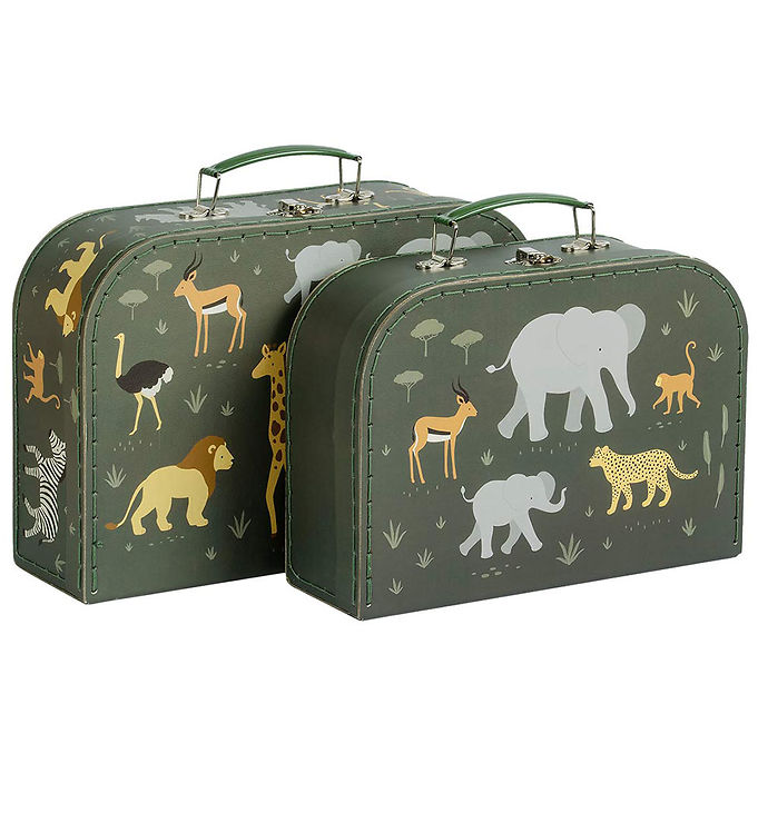 A Little Lovely Company Suitcase set 2 pcs Savanna