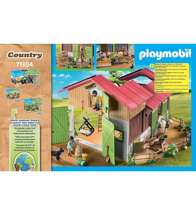 Playmobil - Grande ferme avec silo et animaux