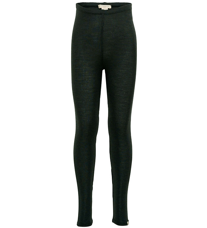 Minimalisma Leggings - Rib - Wool - Arona - Dark Green