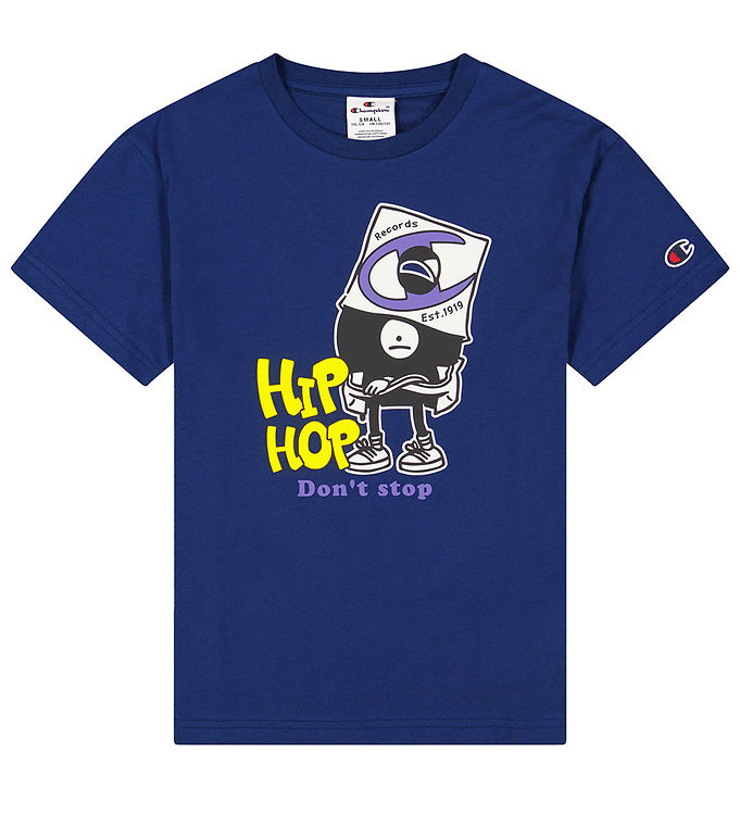Champion Fashion - - Crewneck Hip T-shirt - Navy Hop