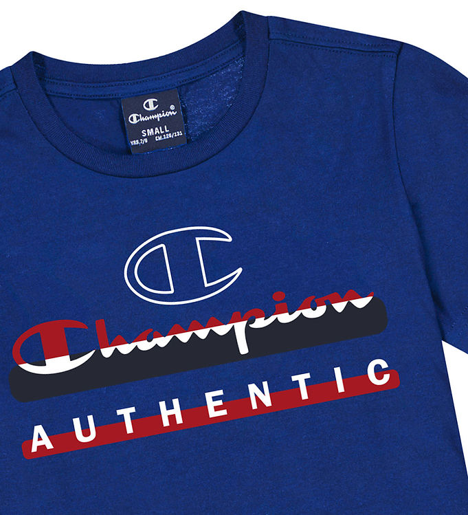 » Cheap - T-shirt Champion Blue Delivery - Crew Always neck