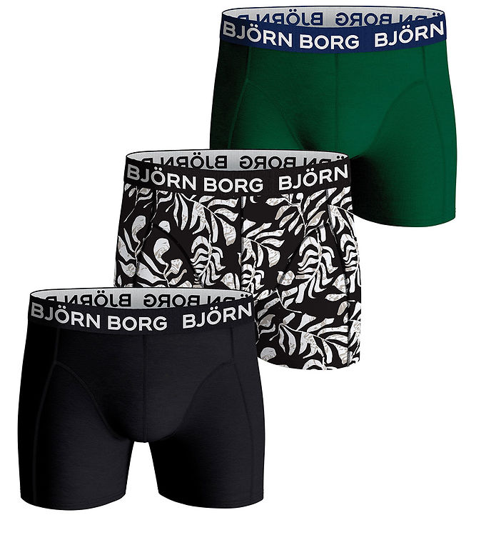 Björn Borg Boxers - 3-Pack - Green/Black » ASAP Shipping