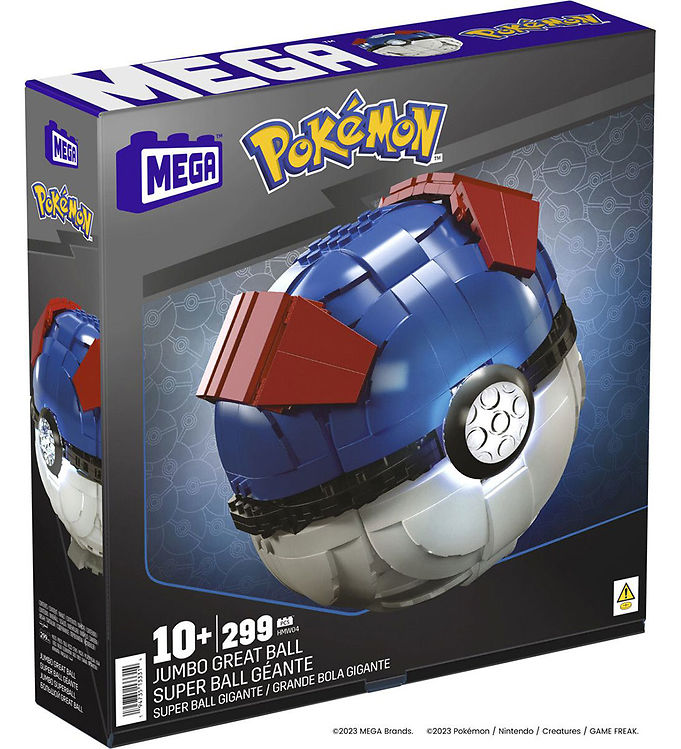 Mega Pokemon Jumbo Great Ball Building Kit With Lights - 299pcs