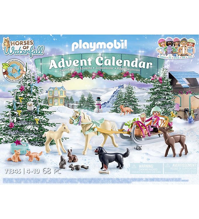 Playmobil Horses Of Waterfall - Advent Calendar - 68 Parts - 7134