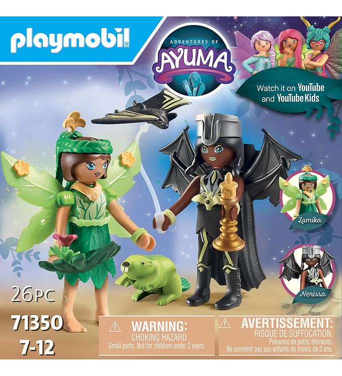 Playmobil Ayuma - Forest Fairy & Bat Fairy w. Totem animal - 26 Parts
