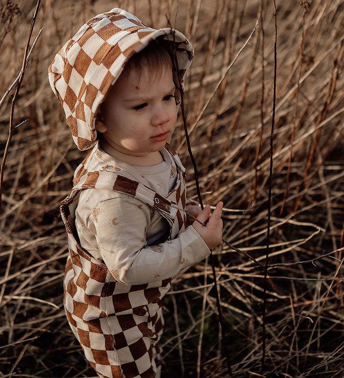 Monsieur Mini Bucket Hat - Corduroy - Check Offwhite/Ginger