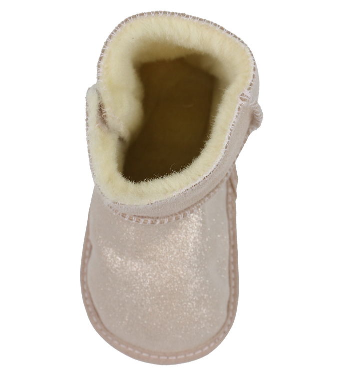 En Fant Sheepskin Slippers Rose Dust w. Glitter Kids Fashion