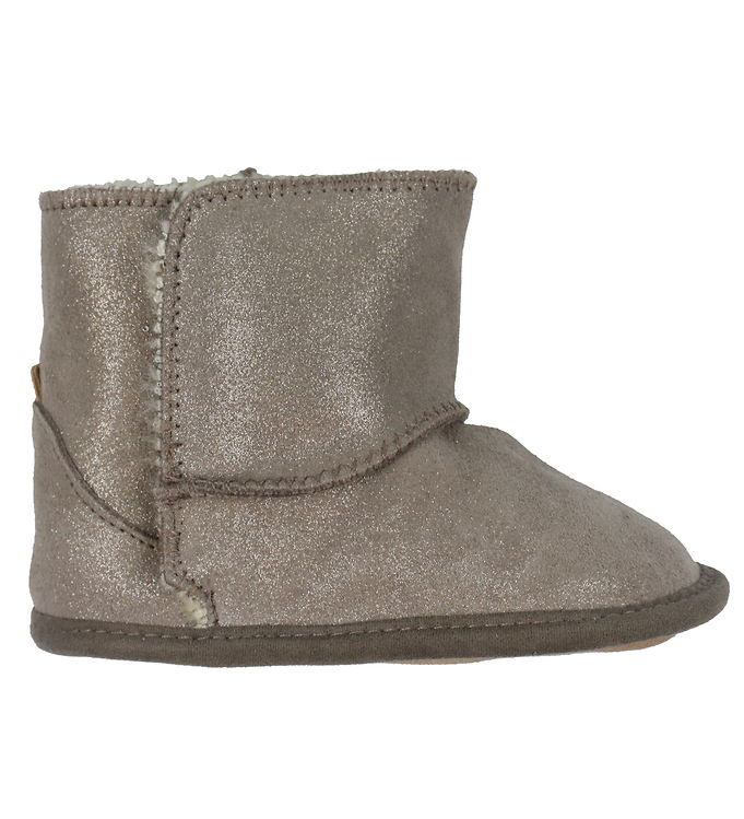 Glitter sheepskin slippers sales