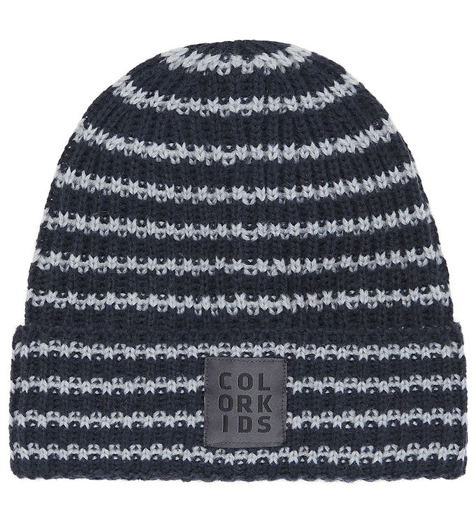 Color Kids Beanie - Knitted - Total Eclipse » Fast Shipping