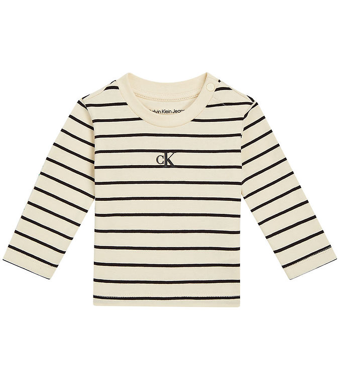 Calvin klein striped t hot sale shirt